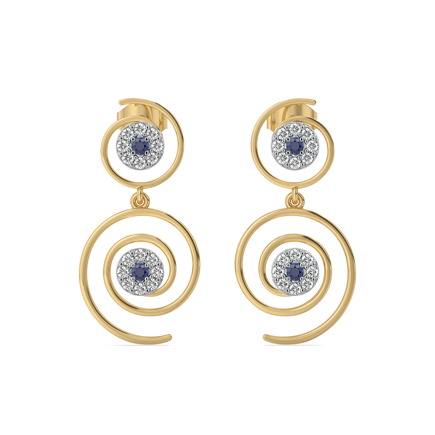 Evil Eye Elixir Drops - 18kt Gold Vermeil Lab Grown Diamond Earrings