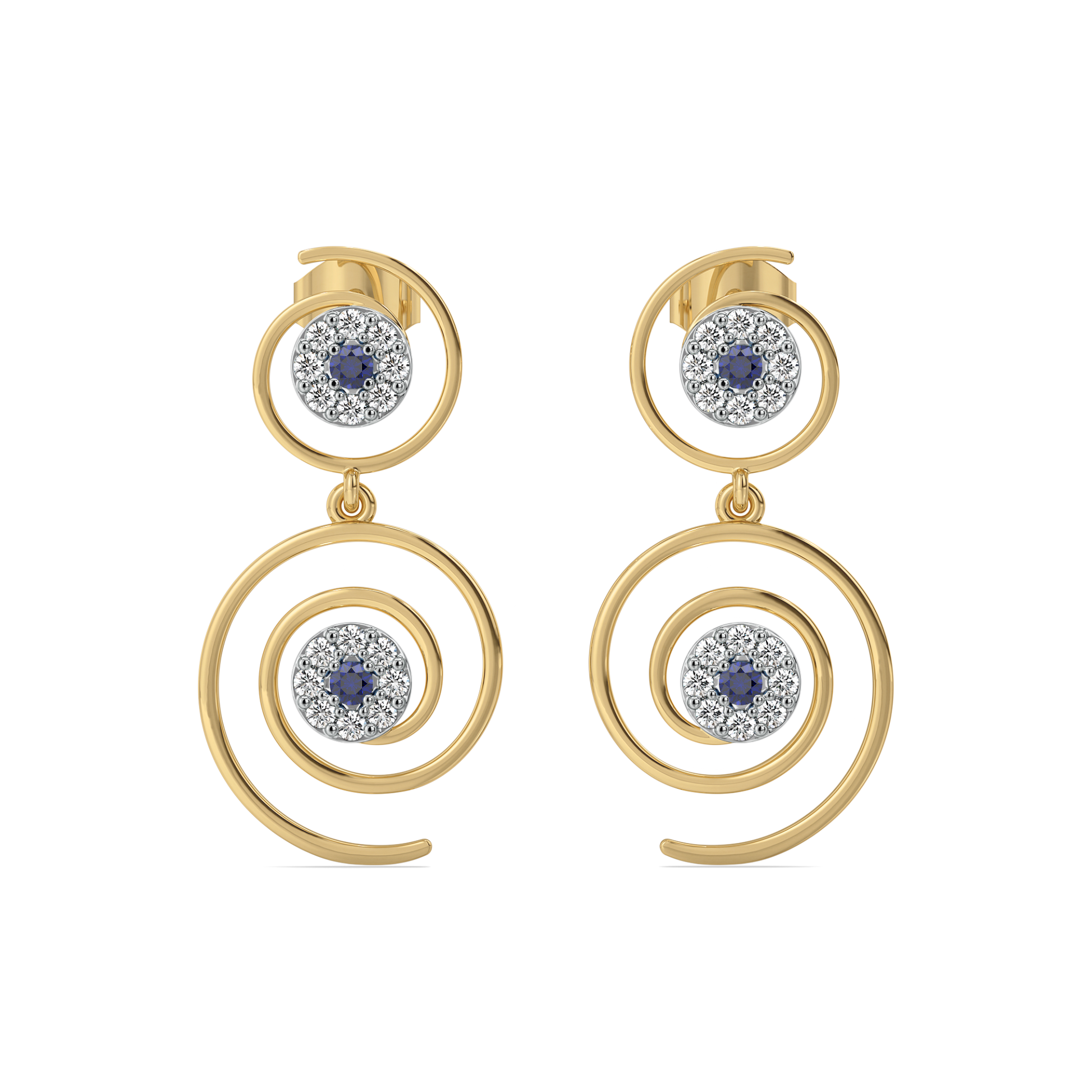 Evil Eye Elixir Drops - 18kt Gold Vermeil Lab Grown Diamond Earrings