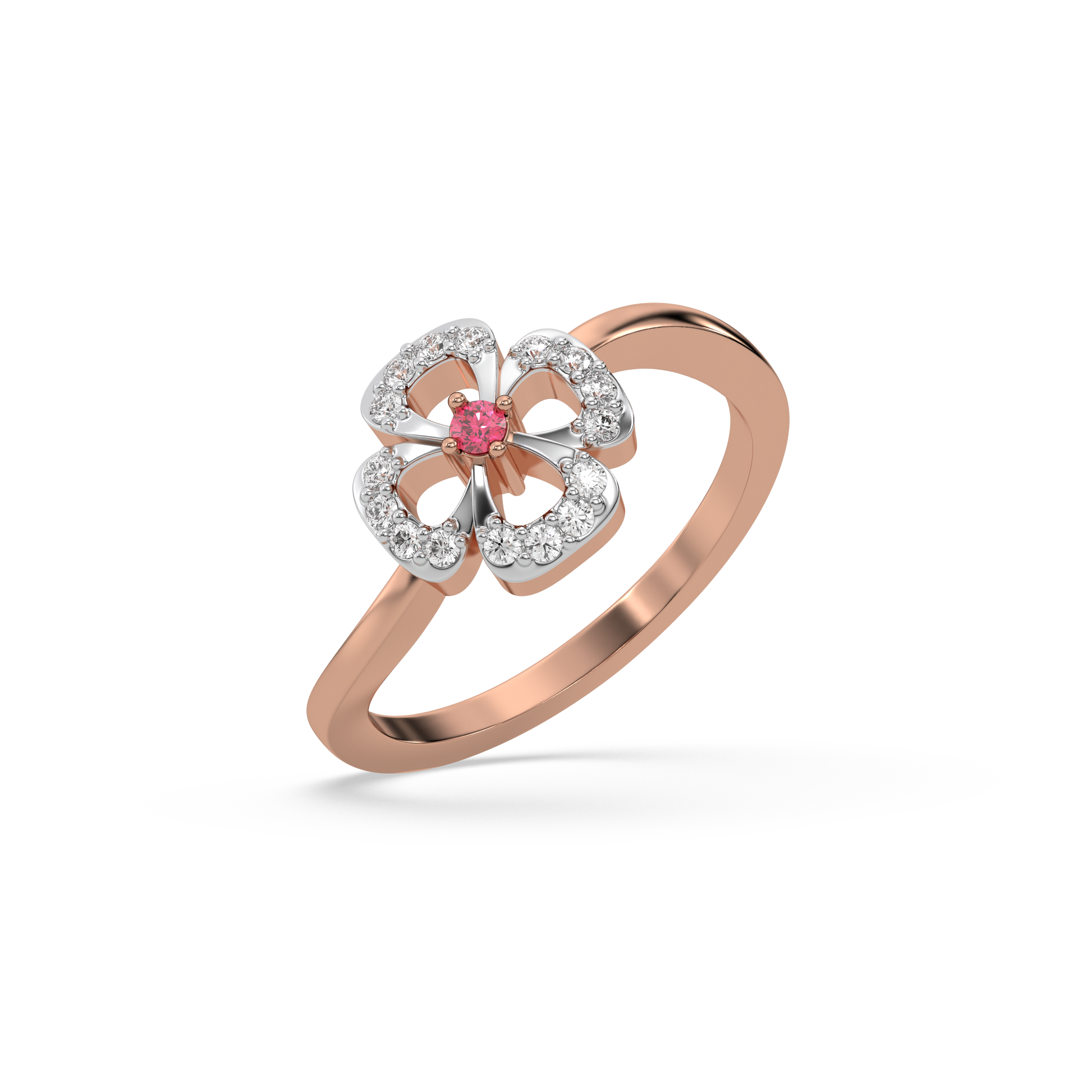 Fleur de Luxe Fashion Ring-18kt Rose Gold Vermeil Lab Grown Diamond Ring