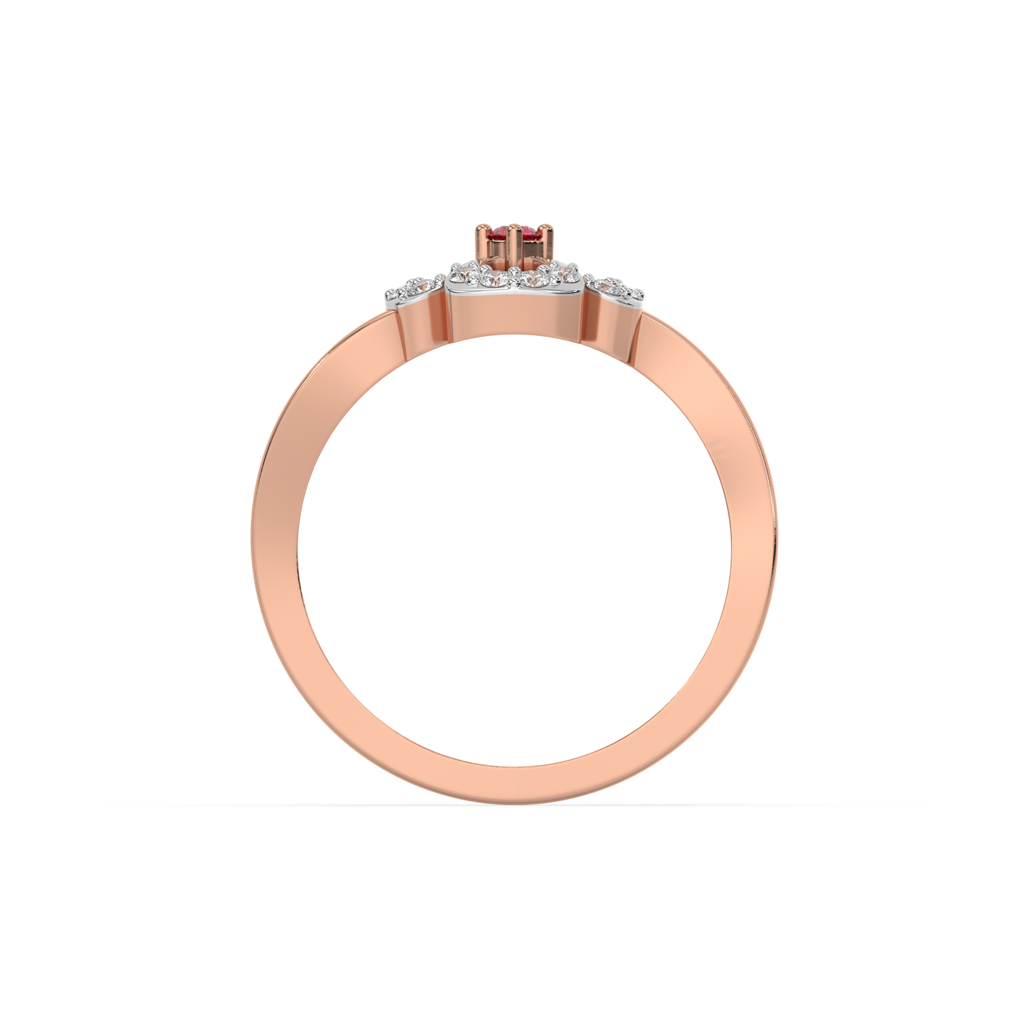 Fleur de Luxe Fashion Ring-18kt Rose Gold Vermeil Lab Grown Diamond Ring