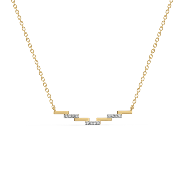 Lukson Floating Staircase Lab Grown Diamond Necklace