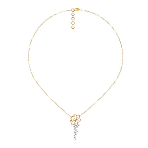 Lukson Flora Dewdrop - 18kt Gold Vermeil Lab Grown Diamond Necklace