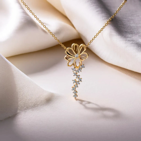 Flora Dewdrops - Lab Grown Diamond Necklace - Lukson