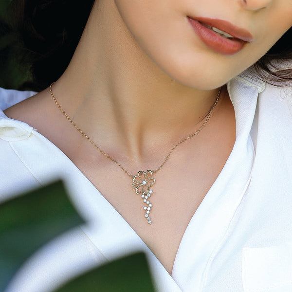 Lukson Flora Dewdrops - Lab Grown Diamond Necklace