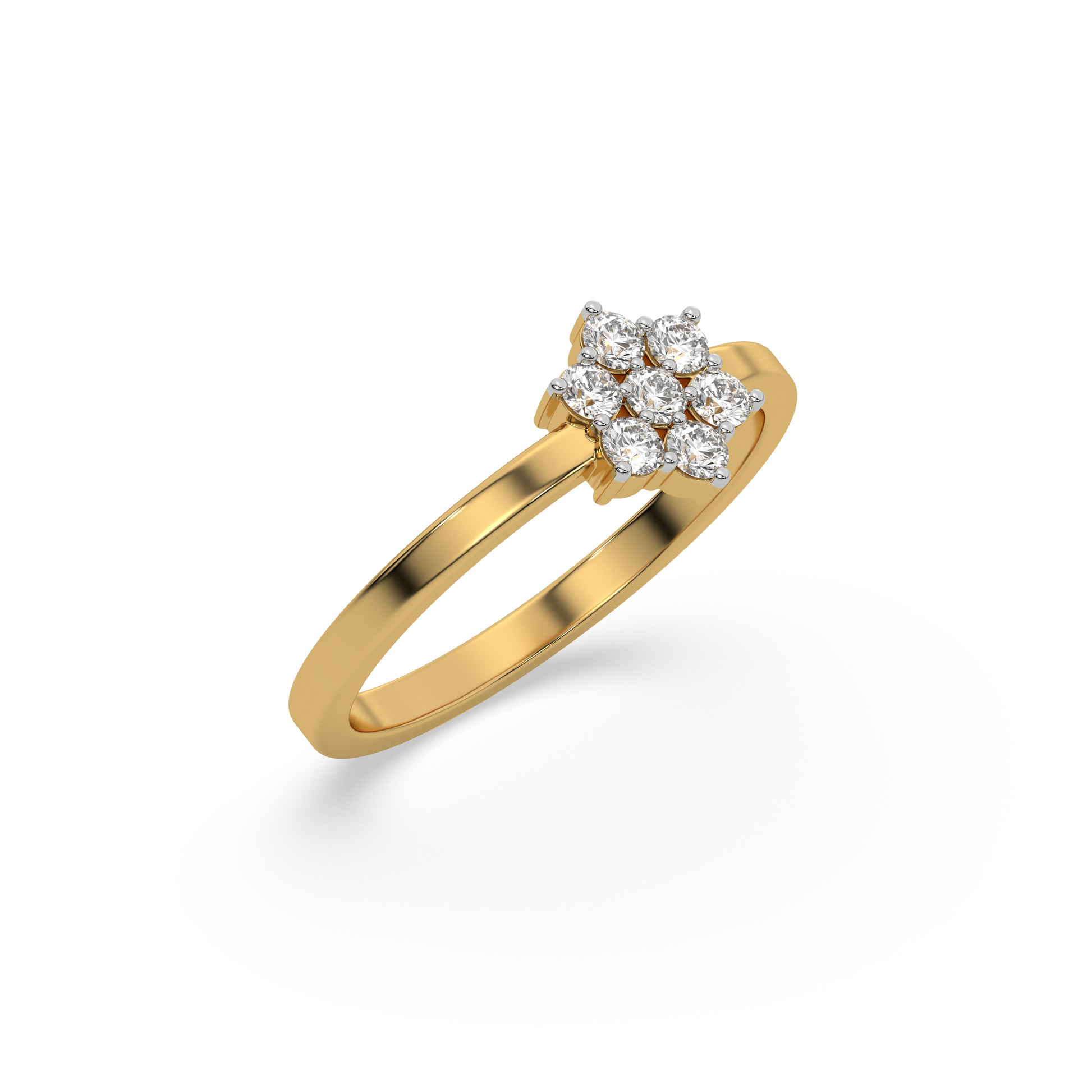 Floral Essence -18kt Gold Vermeil Lab Grown Diamond Ring