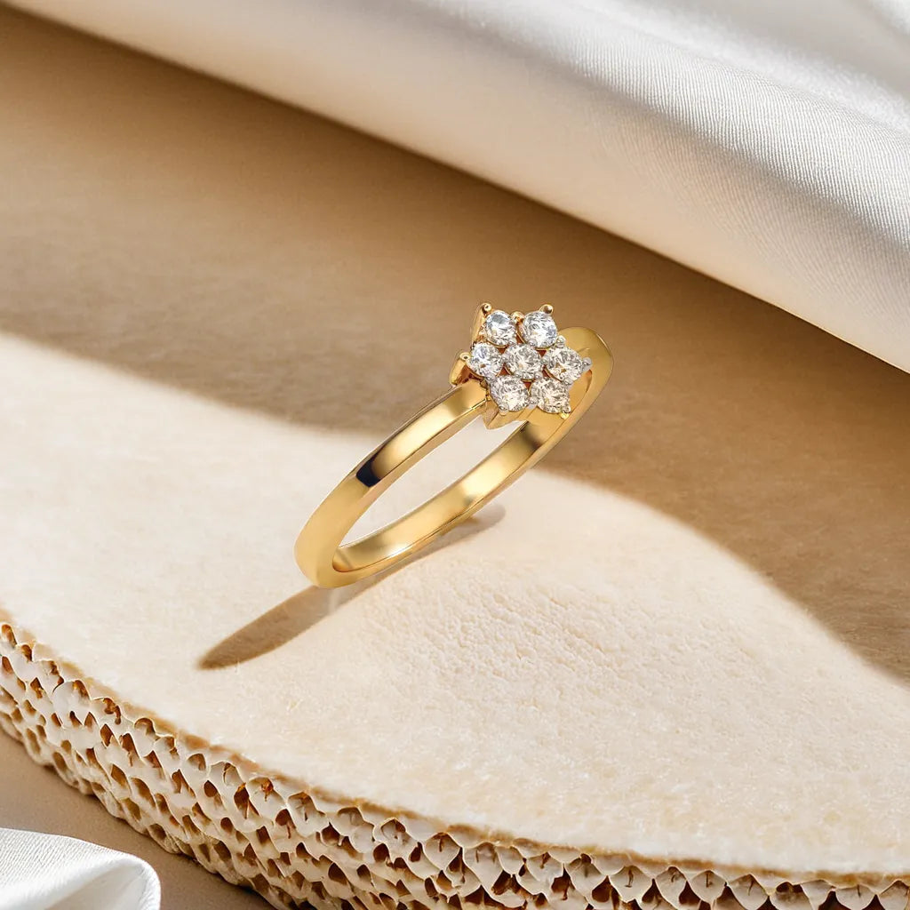 Floral Essence -18kt Gold Vermeil Lab Grown Diamond Ring