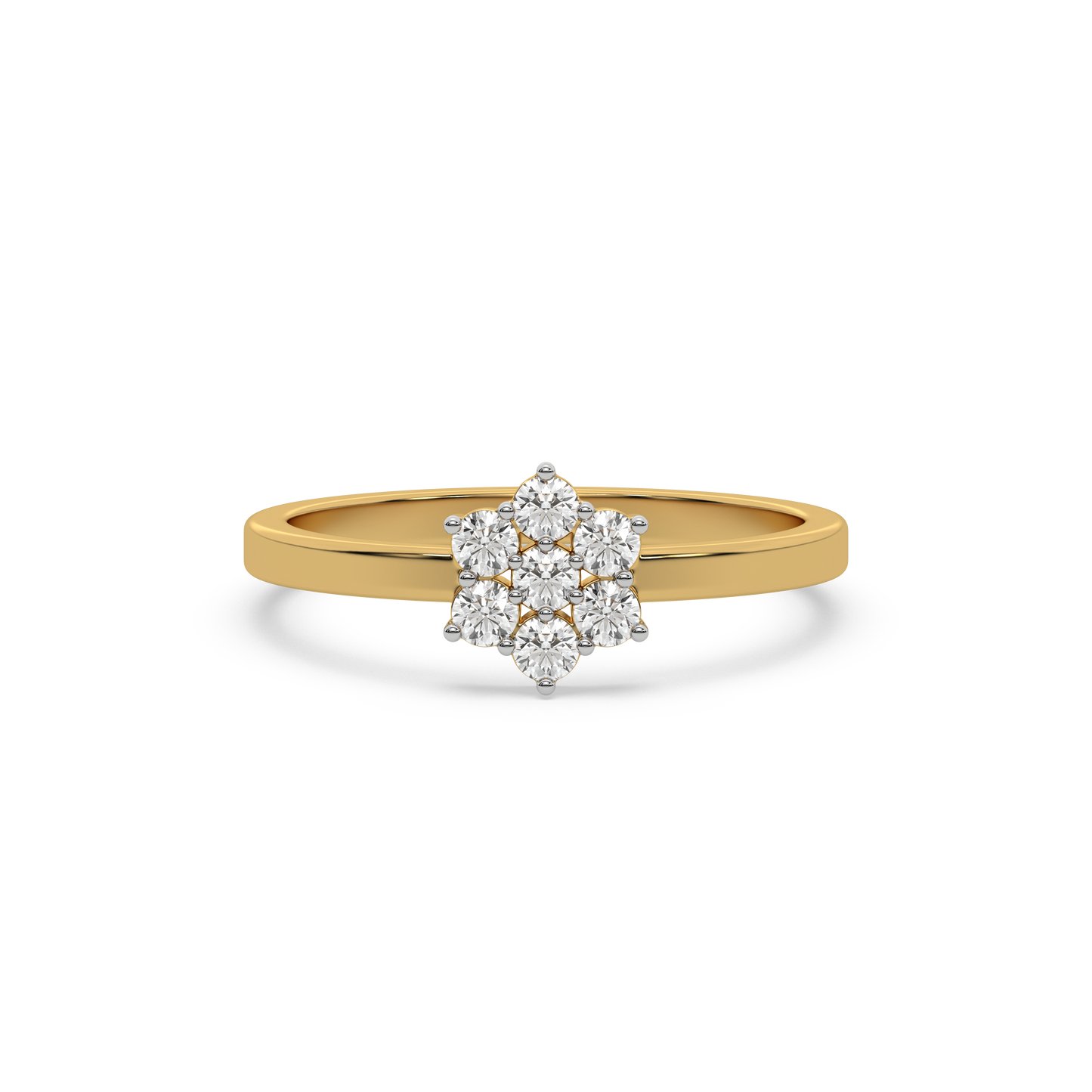 Floral Essence -18kt Gold Vermeil Lab Grown Diamond Ring