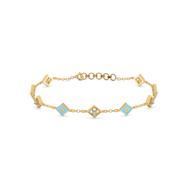 Lukson Frosted Serenity - Lab Grown Diamond Snowflakes Bracelet