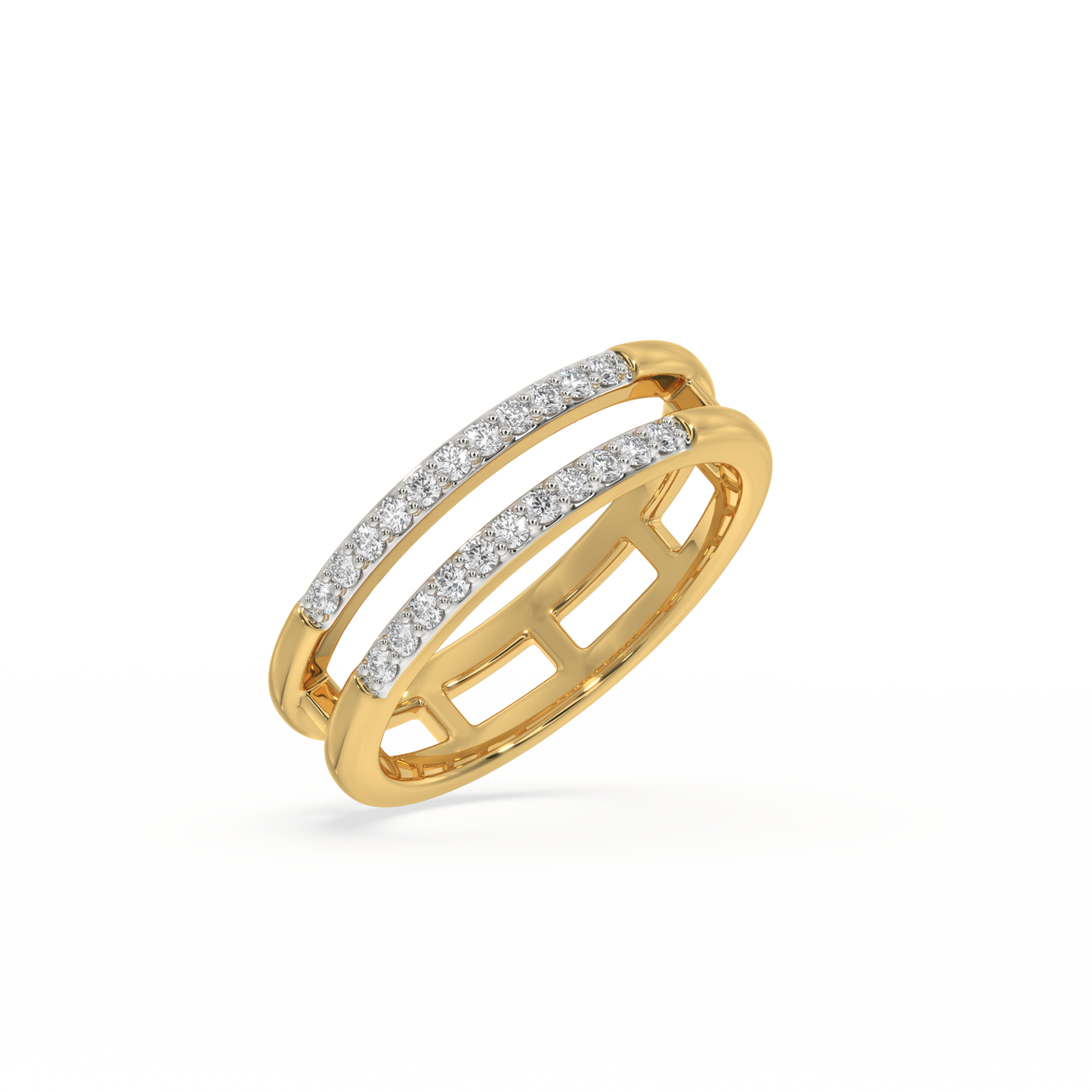 Fusion Band - 18kt Gold Vermeil Lab Grown Diamond Ring
