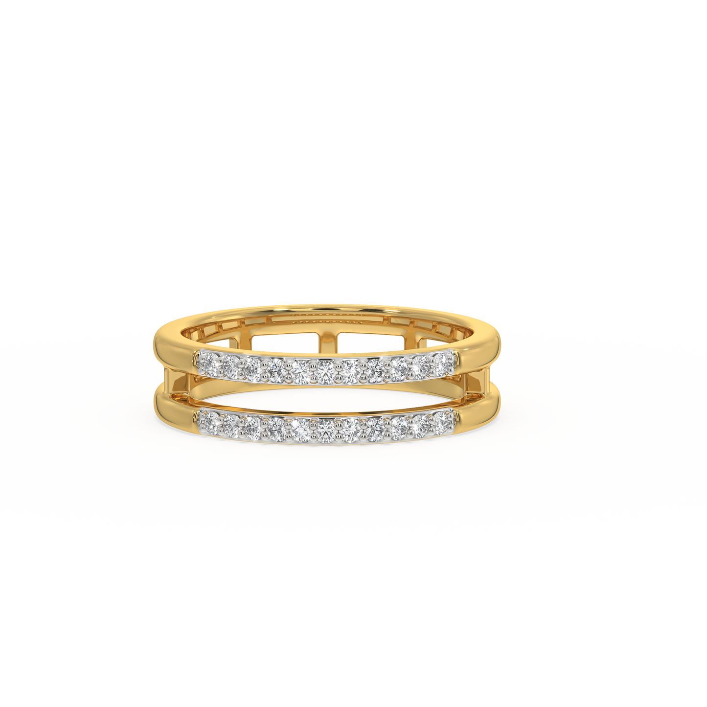 Fusion Band - 18kt Gold Vermeil Lab Grown Diamond Ring