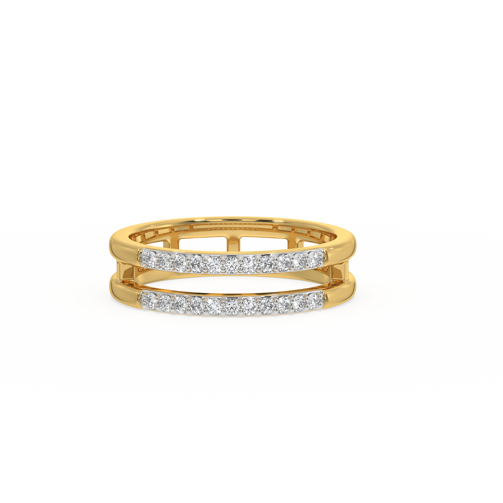 Fusion Band - 18kt Gold Vermeil Lab Grown Diamond Ring
