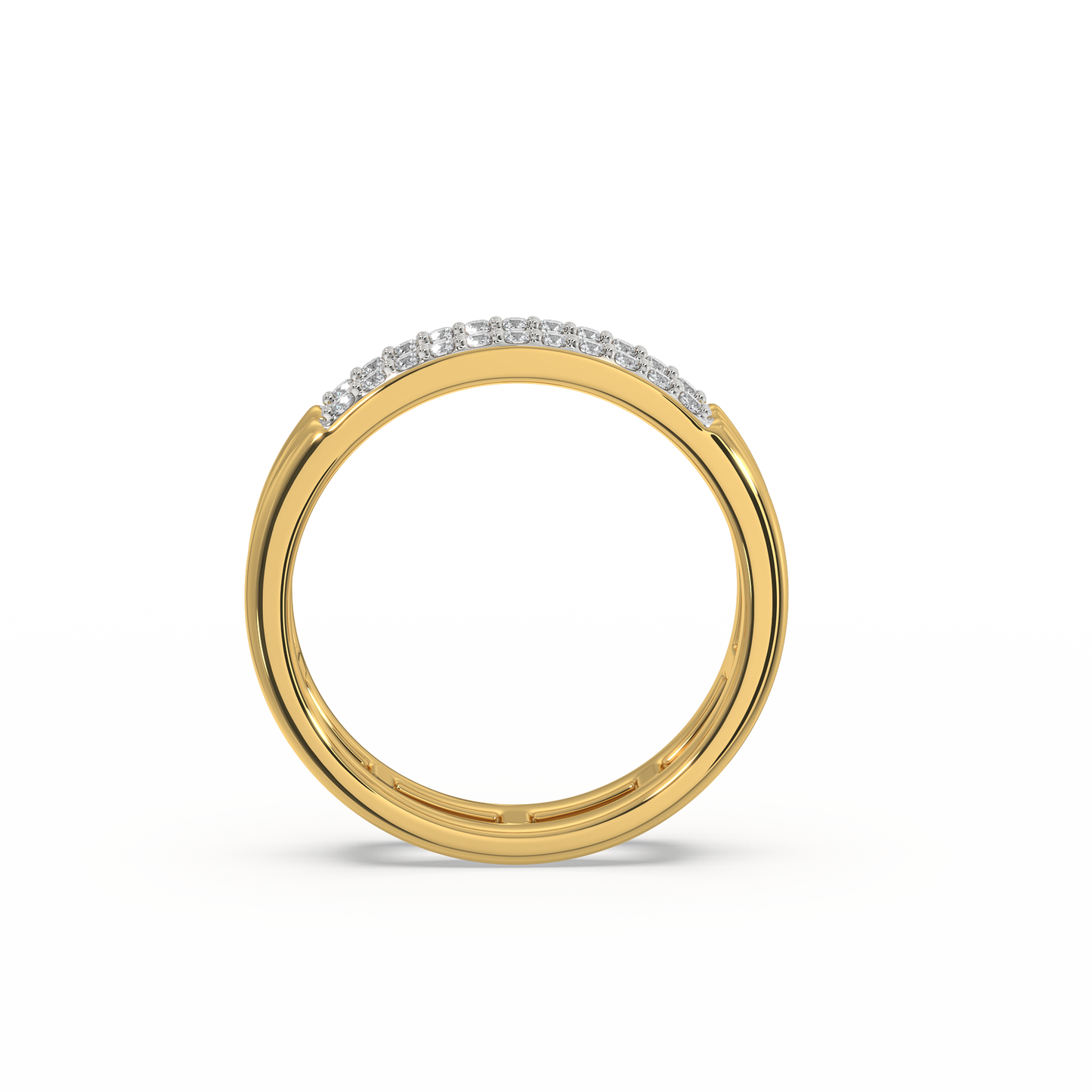 Fusion Band - 18kt Gold Vermeil Lab Grown Diamond Ring