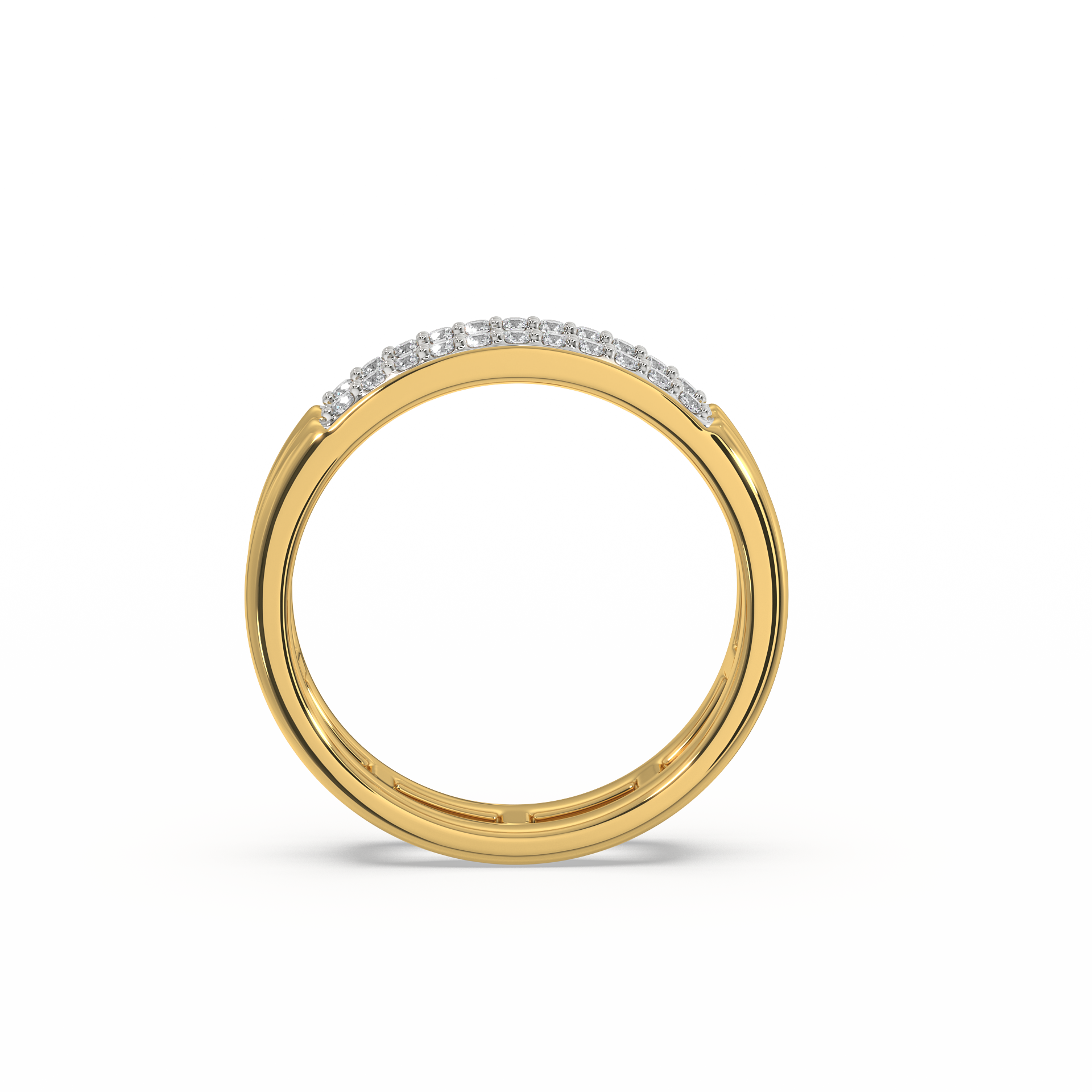 Fusion Band - 18kt Gold Vermeil Lab Grown Diamond Ring
