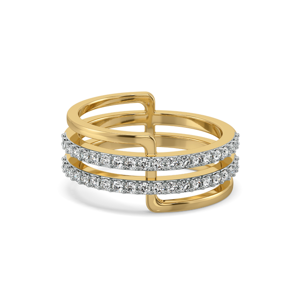 Lukson Geometric Statement Lab GrownDiamond Cocktail Ring for Women