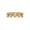 Lukson Heart-Shaped Lab Diamond Band Ring for Women