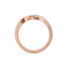 Lukson Heart Entwined Fashion Ring 18kt Rose Gold Vermeil Lab Grown Diamond Ring