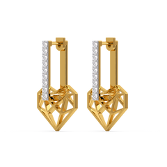 Heart Huggies - Lab Diamond Earrings