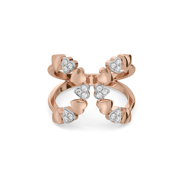 Lukson Heart's Aflutter Lab Grown Diamond Open Top Ring