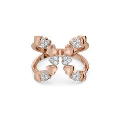 Heart's Aflutter - Lab Diamond Open Top Ring