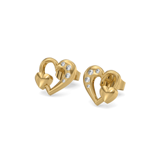 Hearts Unfold - Lab Diamond Stud Earrings