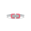 Hot Blush Pink Fashion 925 Sterling Silver Lab Grown Diamond Ring - Lukson