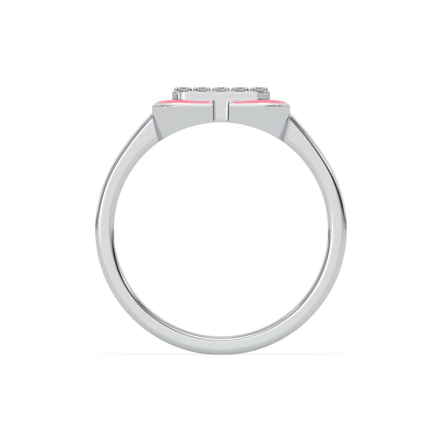 Hot Blush Pink Fashion Ring-925 Sterling Silver Lab Grown Diamond Ring