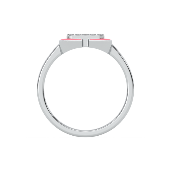 Hot Blush Pink Fashion 925 Sterling Silver Lab Grown Diamond Ring - Lukson