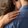 Intertwined Destiny Pure Gold Lab Diamond Engagement Ring worn on finger