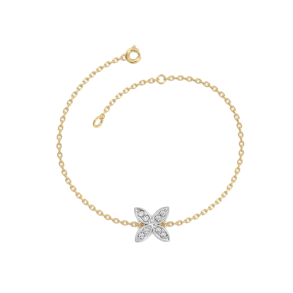 Daffodil Flora - Pure Gold Lab Diamond Fashion Bracelet