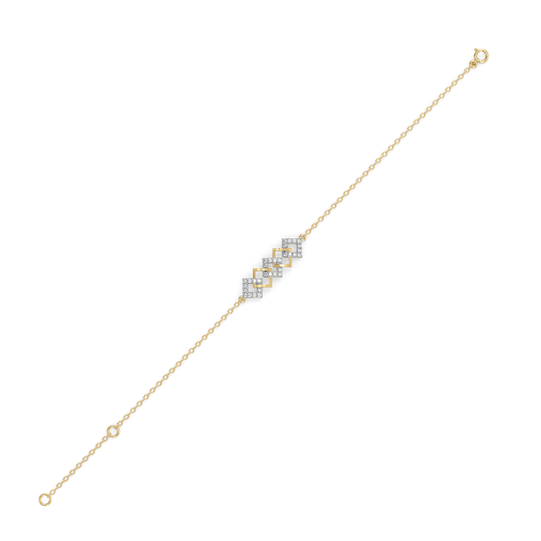 Mini Squares - Lab grown Diamond Fashion Bracelet Online in India - Lukson