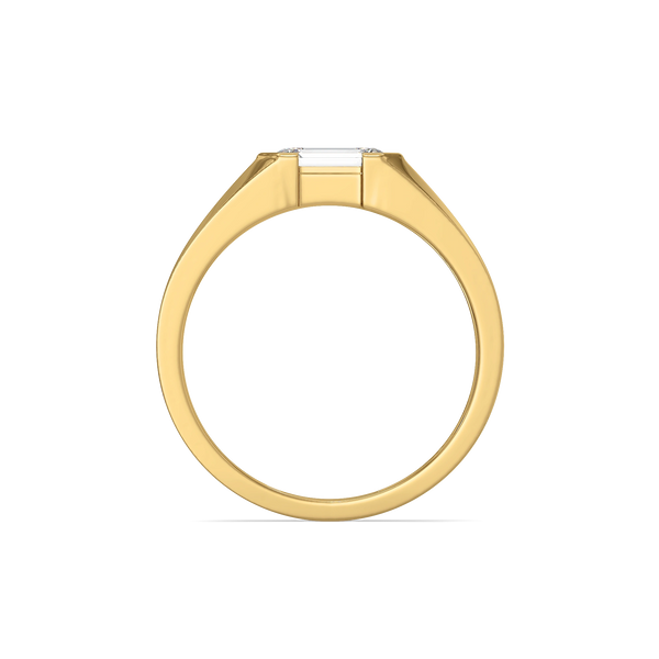 Deep Matte – Pure Gold Lab-Grown Diamond Men's Ring