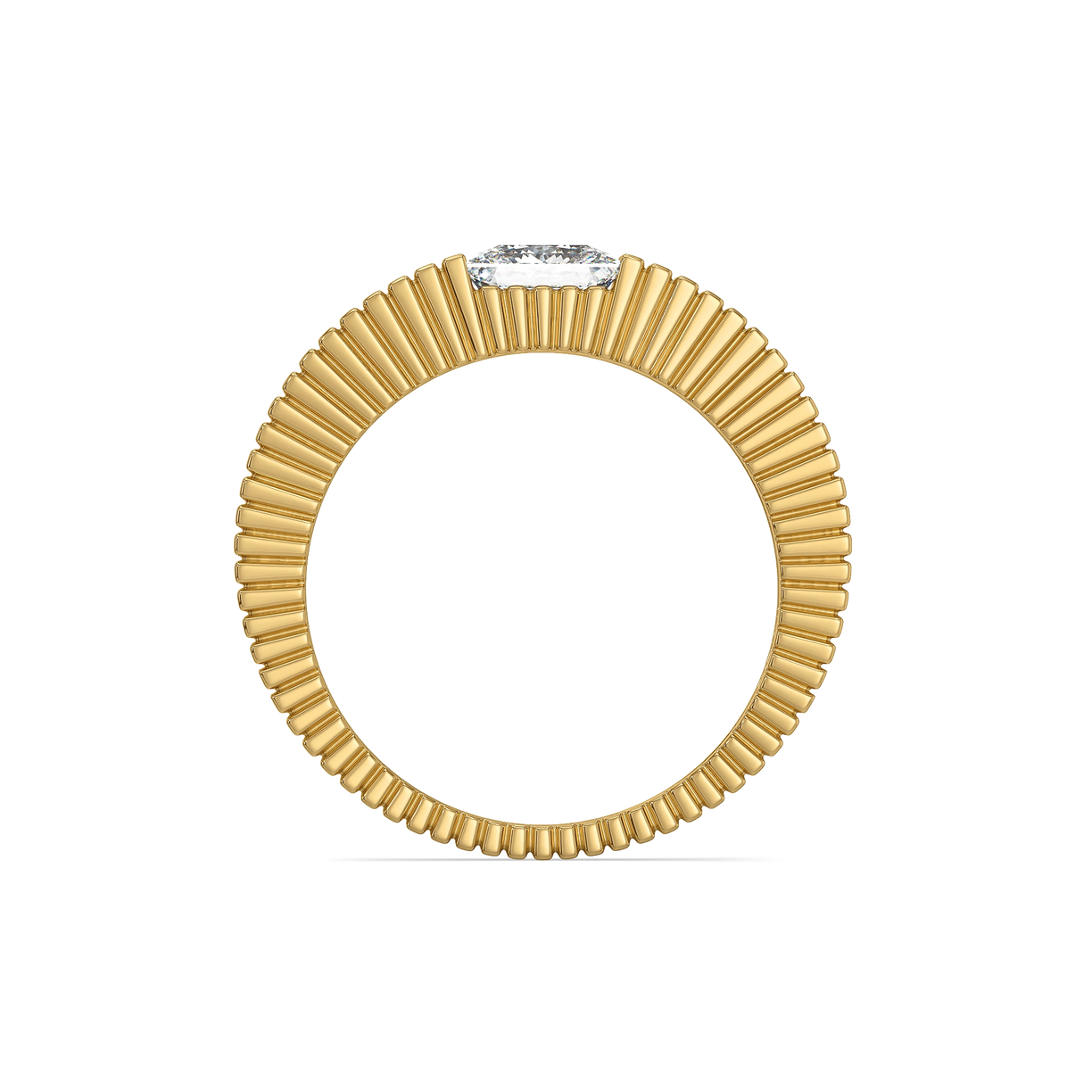 Gridline Gold – Pure Gold Lab-Grown Diamond Men's Ring