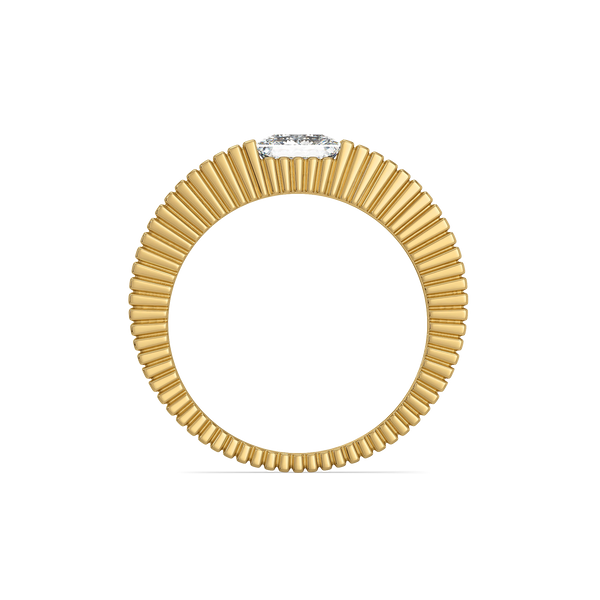 Gridline Gold – Pure Gold Lab-Grown Diamond Men's Ring