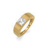 Gridline Gold – Pure Gold Lab-Grown Diamond Men's Ring