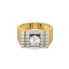 Square Radiance – Pure Gold Lab-Grown Diamond Men's Ring