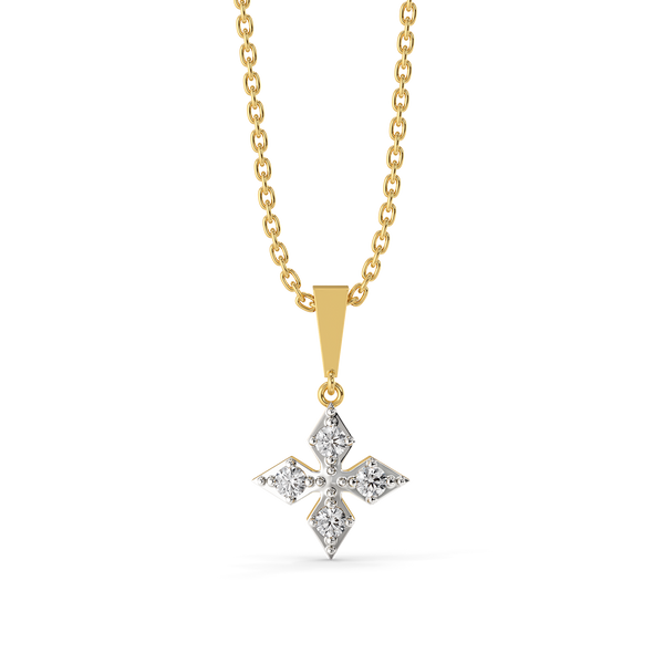 Tri-Shine - Pure Gold Lab GrownDiamond Pendant - Lukson