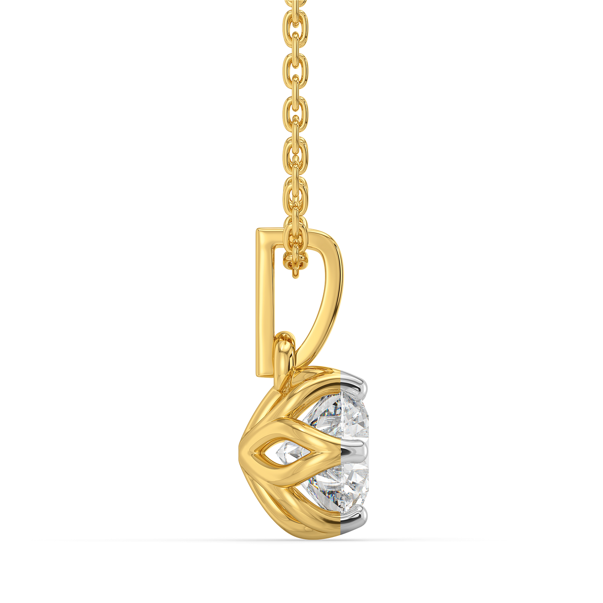 Purely One Solitaire - Pure Gold Lab Diamond Pendant