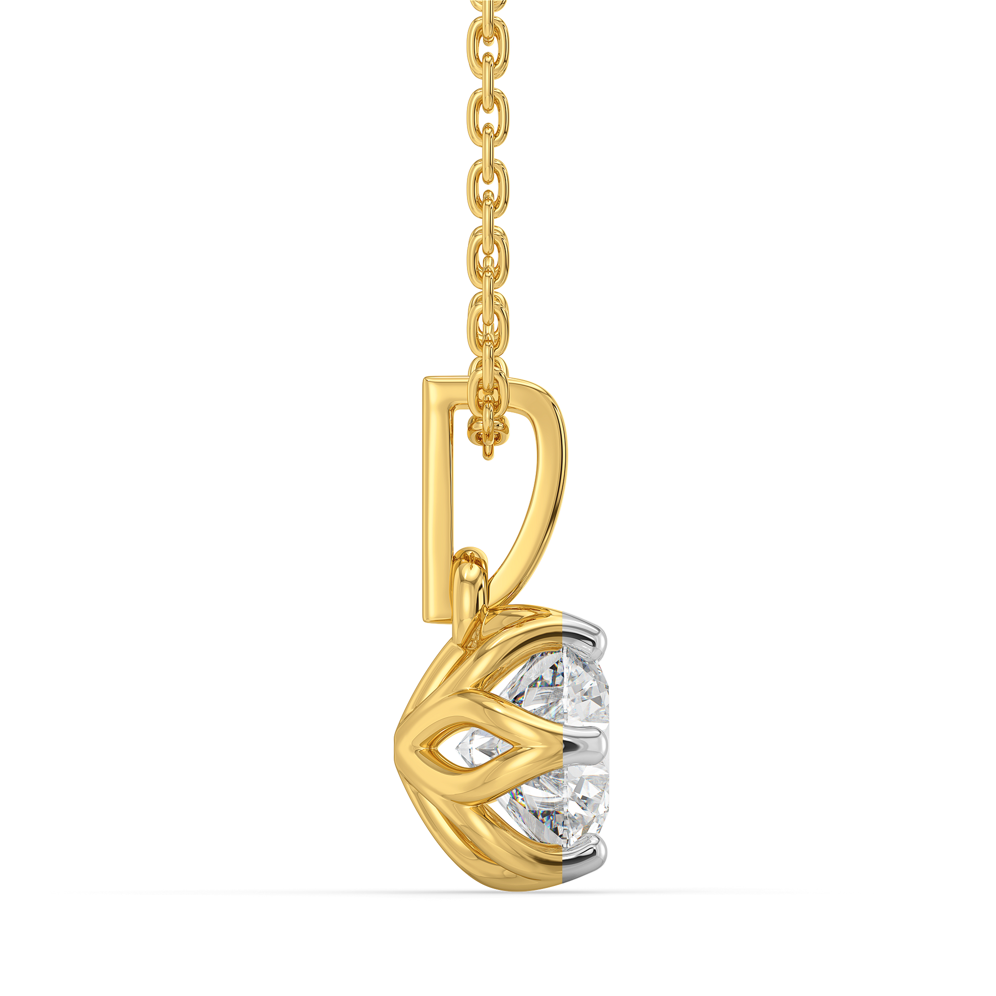Purely One Solitaire - Pure Gold Lab Diamond Pendant