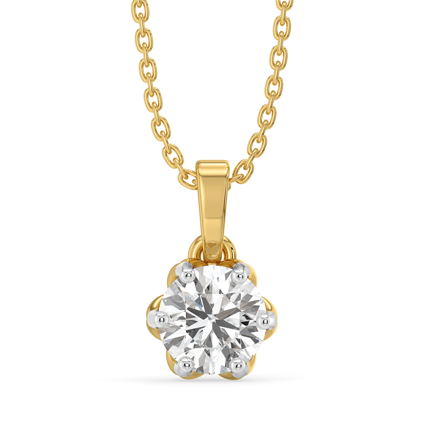 Purely One Solitaire - Pure Gold Lab Diamond Pendant