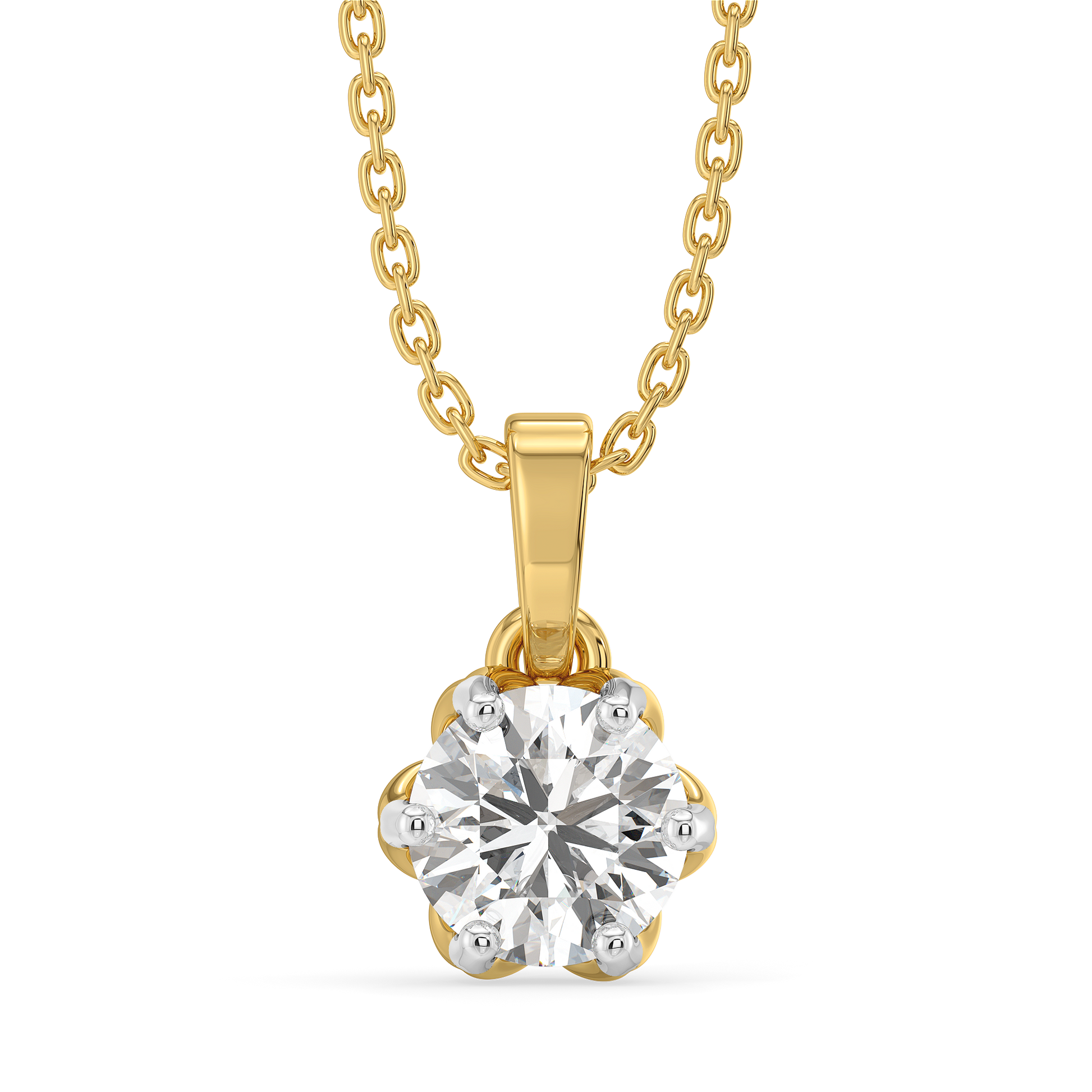 Purely One Solitaire - Pure Gold Lab Diamond Pendant
