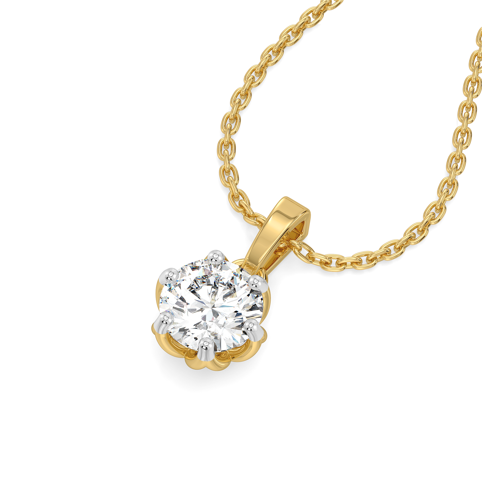 Purely One Solitaire - Pure Gold Lab Diamond Pendant