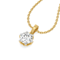 Purely One Solitaire - Pure Gold Lab Diamond Pendant