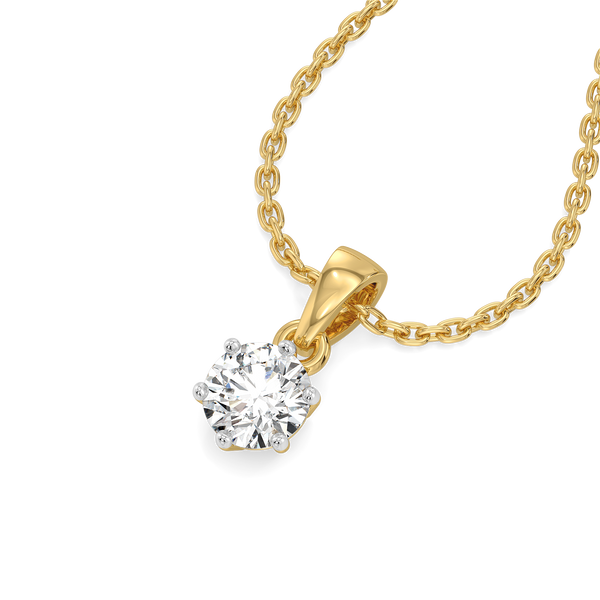 Lukson Tender Glow Solitaire - Pure Gold Lab Grown Diamond Pendant