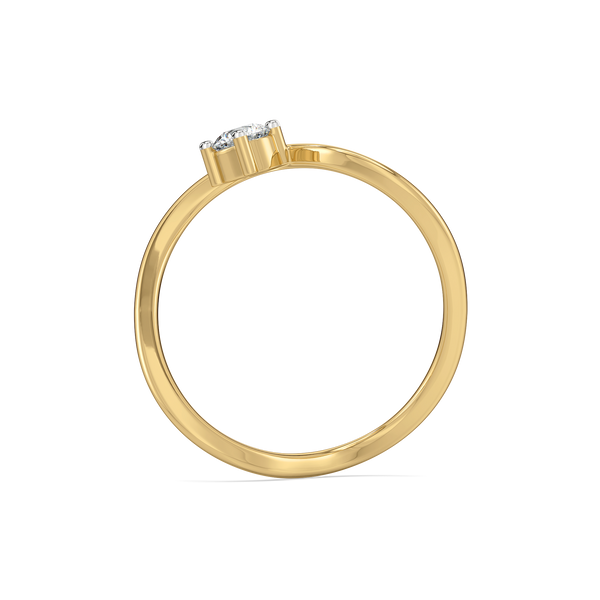 Lukson Solitaire 14K Gold Lab Diamond Fashion Ring for Women
