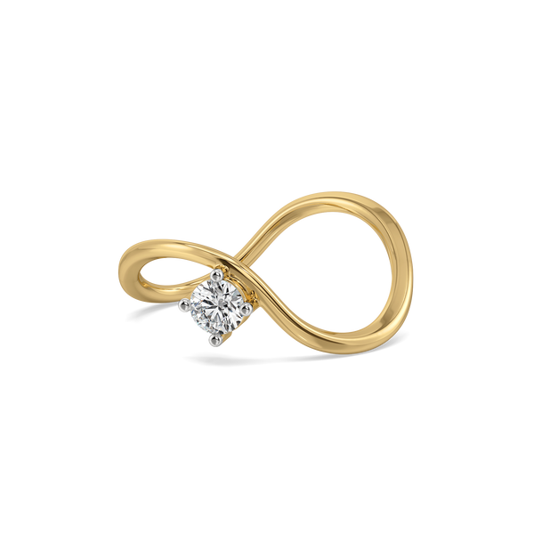Lukson Solitaire Pure Gold Lab Diamond Fashion Ring