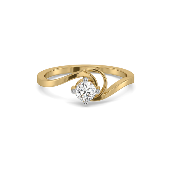 Lukson Halo 14K Gold Lab Grown Diamond Ring