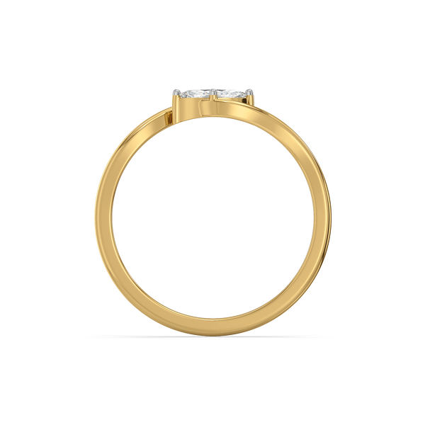 Astra Marquise SolitairePure 14k Gold Lab Grown Diamond Ring - Lukson