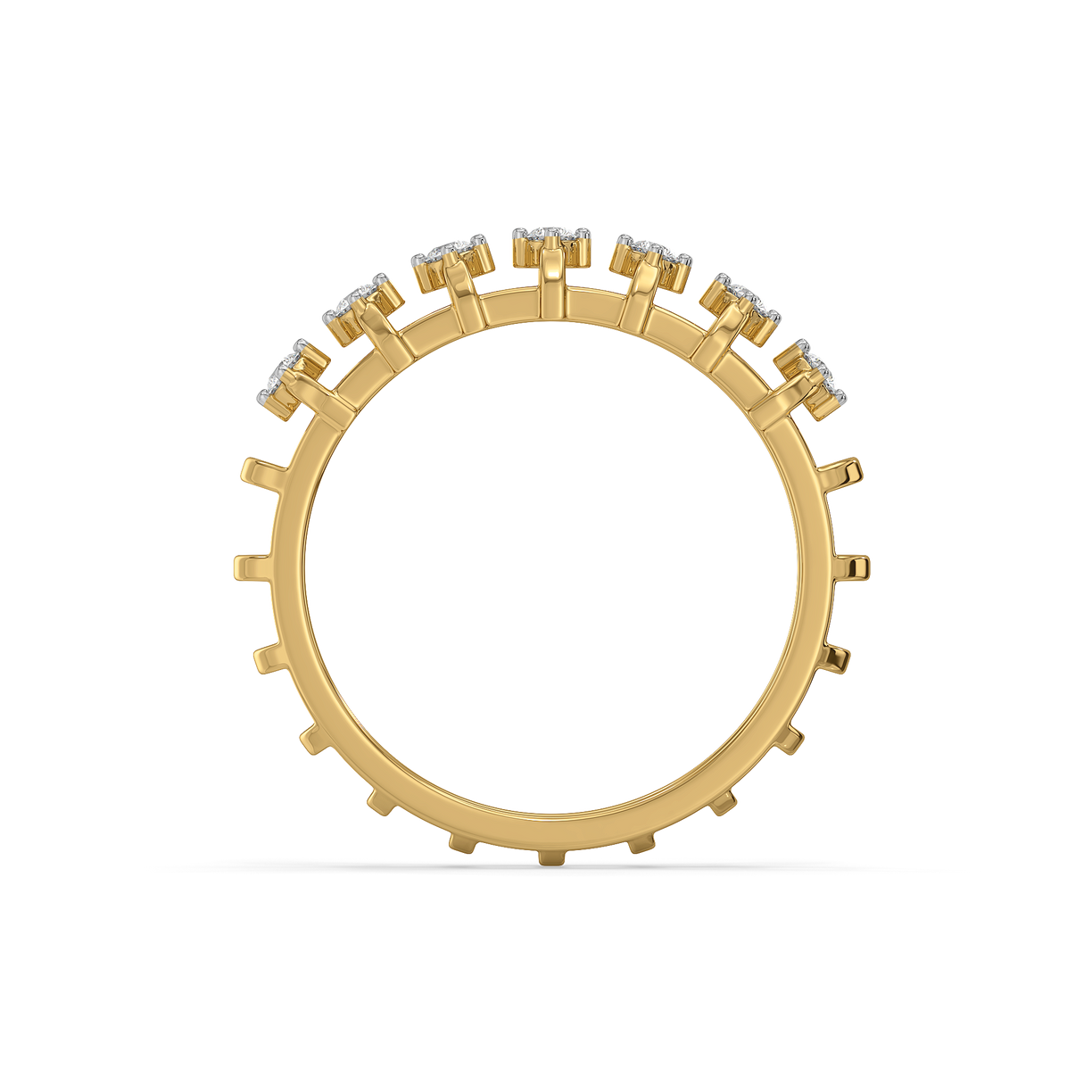 Serene Round - Pure Gold Lab Diamond Band Ring