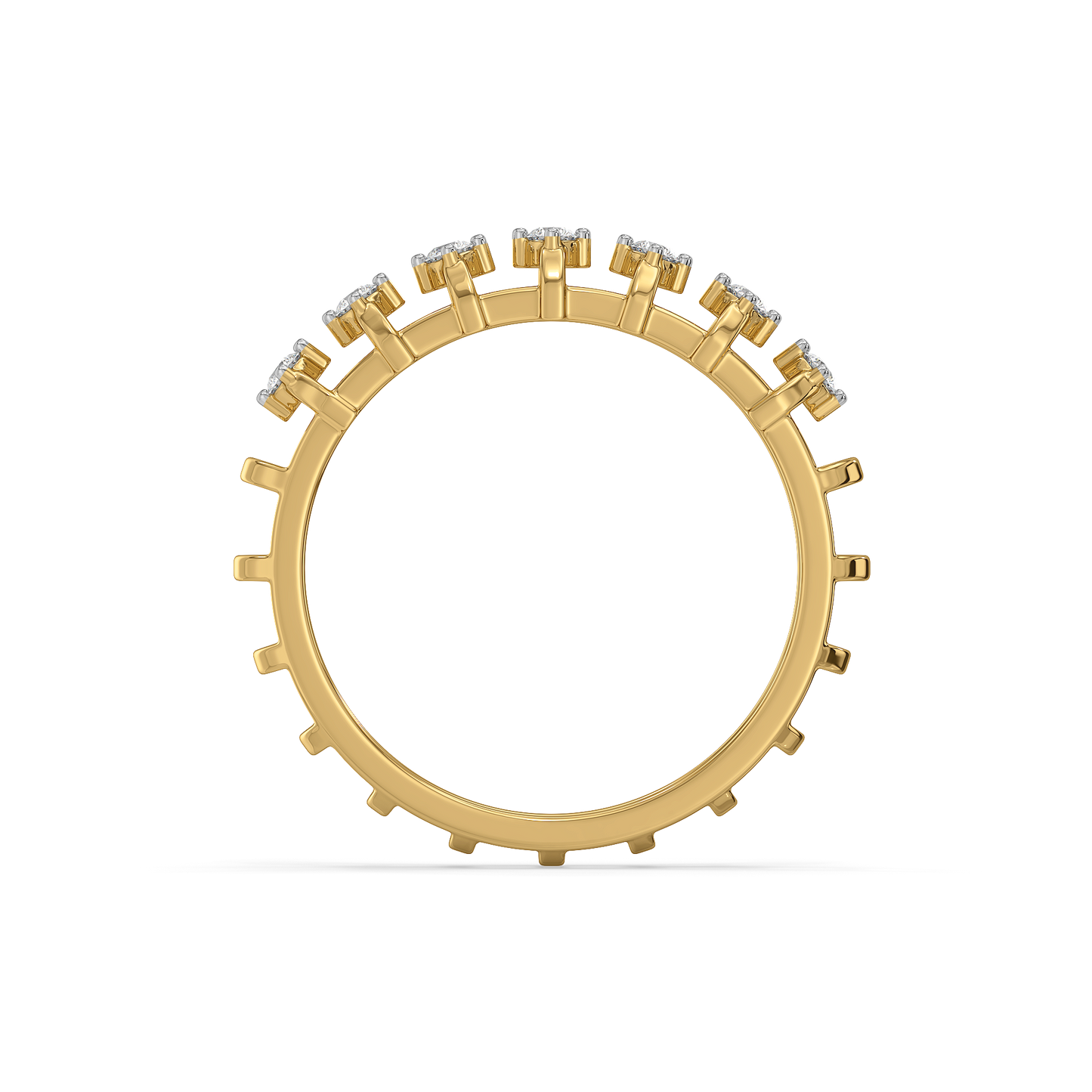 Serene Round - Pure Gold Lab Diamond Band Ring