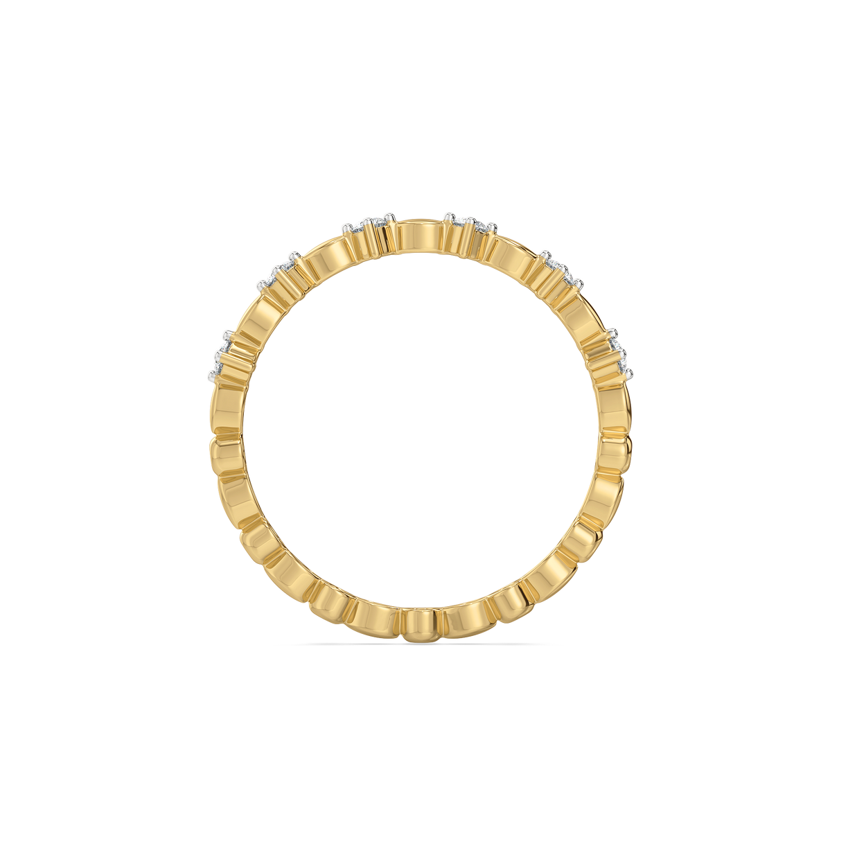 Twilight Dew - Pure Gold Lab Diamond Stud Ring